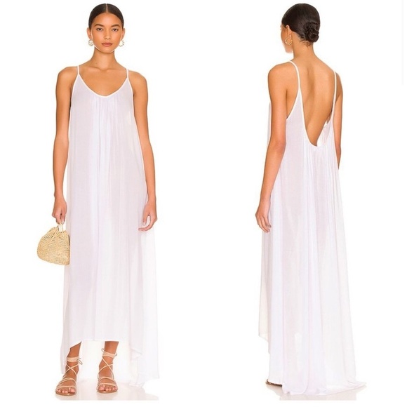 Mikoh Dresses & Skirts - MIKOH Biarritz Low Back Maxi Dress in Foam